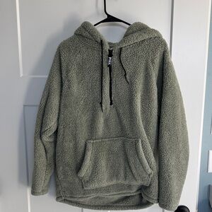 Cozy Green Sherpa Hoodie - PINK size medium